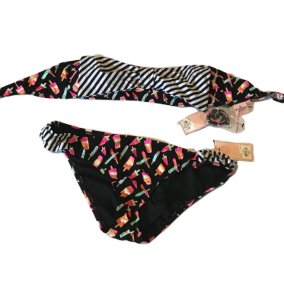 Juicy Couture | NEW Stripe Popsicle Bikini L XL - Picture 5 of 7